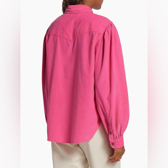 Xirena Wylan Cotton Corduroy Western-Style Shirt, Pink Peony - S - Picture 4 of 7